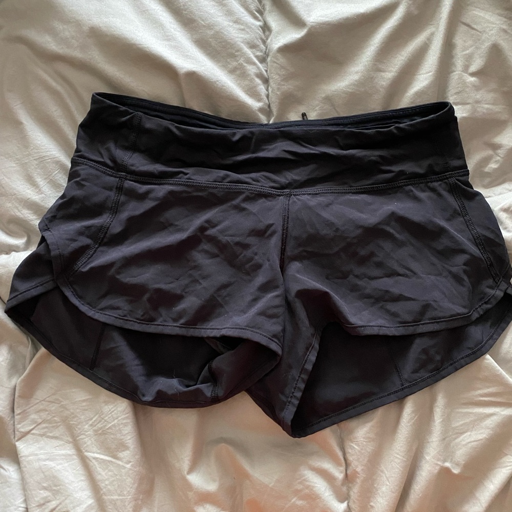 Lulu Black Athletic Shorts